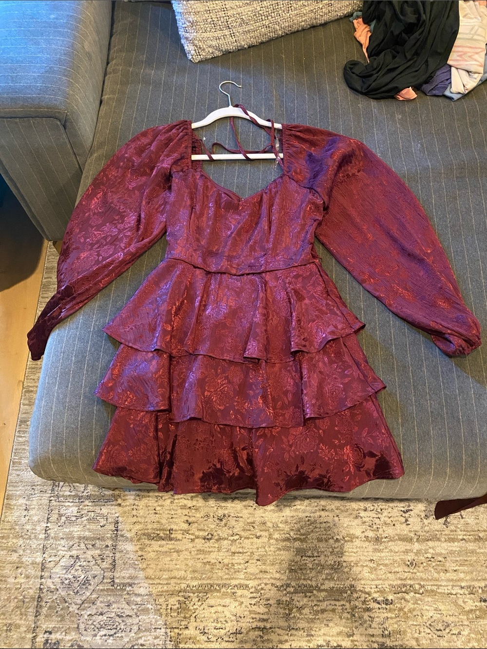 Trixxi ruffle floral flowy dress